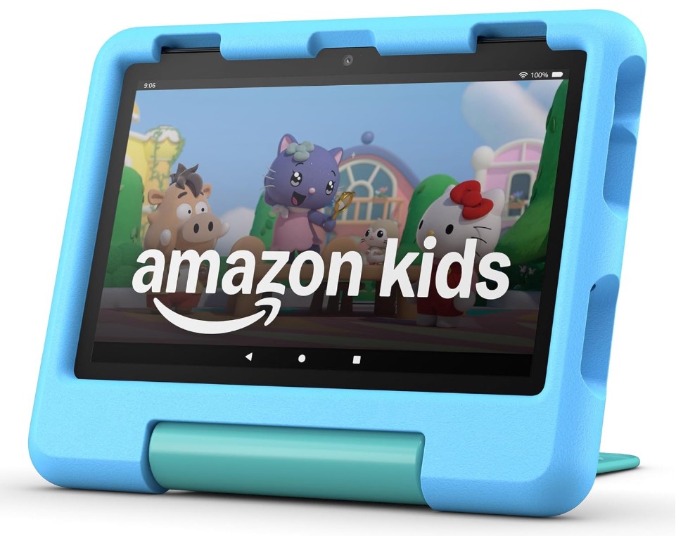 Nueva tableta Amazon Fire HD 8 Kids, de 3 a 7 años | 4 GB de memoria, incluye contenido exclusivo sin publicidad, controles parentales y batería de 13 horas, 64 GB, color azul (lanzamiento en 2024)