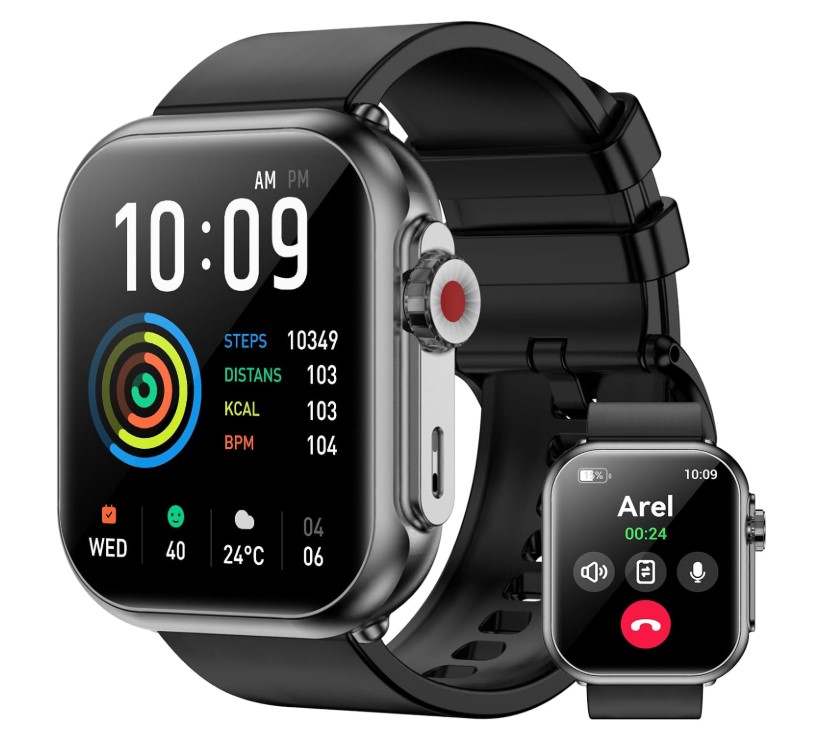 Reloj inteligente, relojes inteligentes HD de 1.85 pulgadas para hombres y mujeres, 100 días de tiempo de espera, más de 110 modos deportivos con reloj de seguimiento de fitness, impermeable