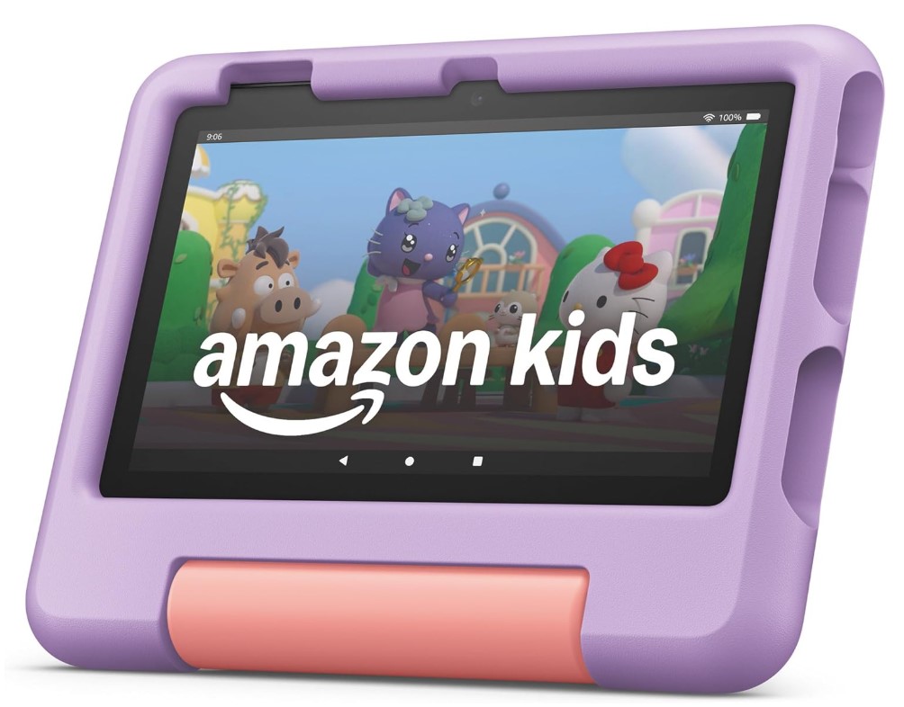 Tableta Amazon Fire 7 Kids (modelo más reciente) para niños de 3 a 7 años. La tableta infantil de 7 pulgadas más vendida en Amazon. Incluye contenido exclusivo sin publicidad, controles parentales fáciles de usar, batería de 10 horas, 32 GB, color morado.