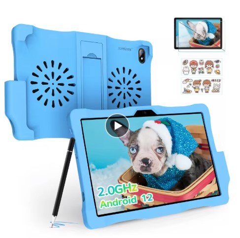 Type-C 10.1 INCH Android12 Kid Tablet T310 Quad-core 2.0GHz 6000mAh 3GB+32GB 1280 x 800 IPS Dual Camera With Kid-Proof Case